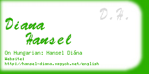 diana hansel business card
